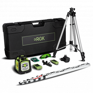Комплект ротационного нивелира с элевационным штативом RGK SP-100G COMBO