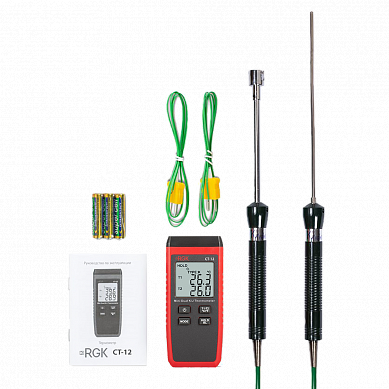 RGK CT-12 с погружным зондом температуры TR-10W и поверхностным зондом TR-10S
